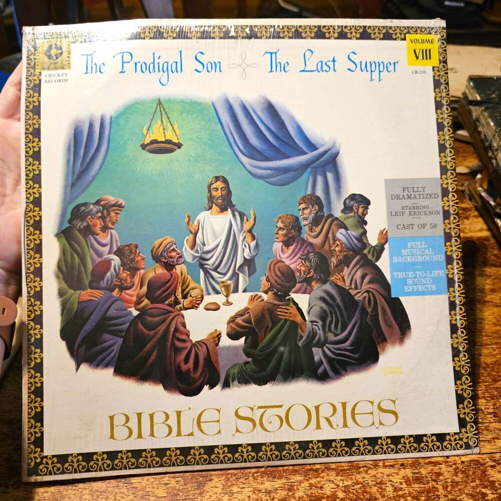Cricket Records Bible Stories Vol VIII CR-208 12" 33RPM Spoken Word LP